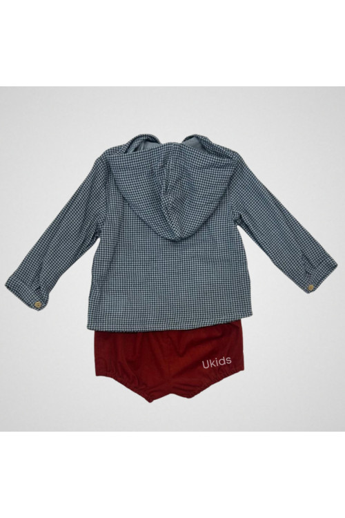 Conjunto Bebé Pantalón Corto art. 1859. Familia Color Azul