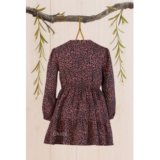 Vestido Niña Rosa Palo Oscuro N