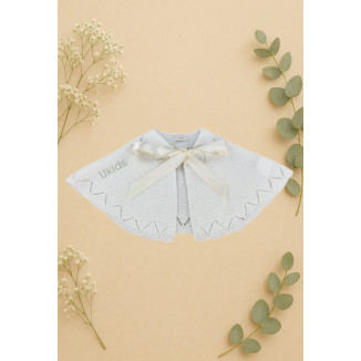 Capa Bebe Ceremonia Blanco Roto