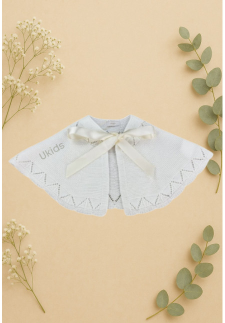 Capa Bebe Ceremonia Blanco Roto