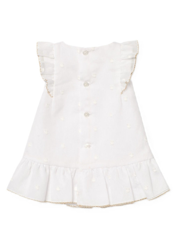 Conjunto Vestido Más Braga -Lino- Blanco