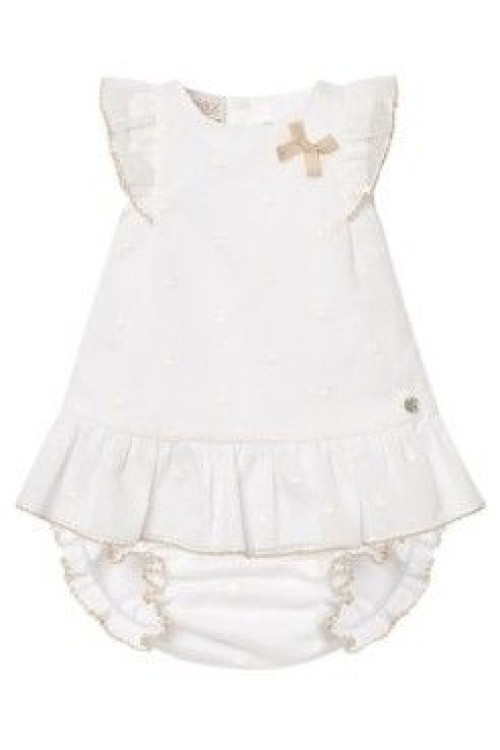 Conjunto Vestido Más Braga -Lino- Blanco