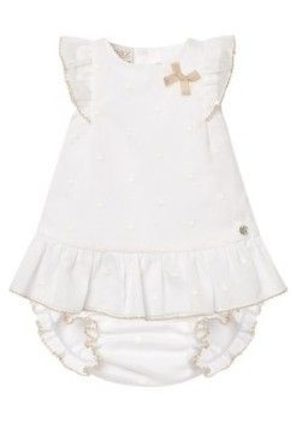 Conjunto Vestido Más Braga -Lino- Blanco