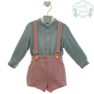 CONJUNTO BEBE PANTALON CORTO ART.1853 Familia KIOTO buganvilla