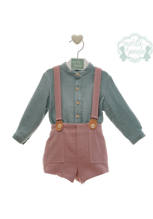 CONJUNTO BEBE PANTALON CORTO ART.1853 Familia KIOTO buganvilla