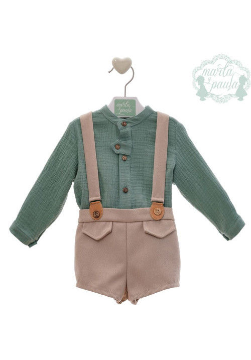 CONJUNTO BEBE PANTALON CORTO ART.1858 Familia CALCUTA buganvilla