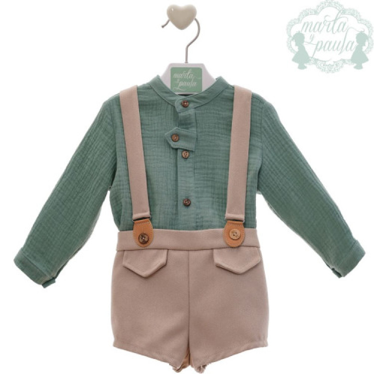 CONJUNTO BEBE PANTALON CORTO ART.1858 Familia CALCUTA buganvilla