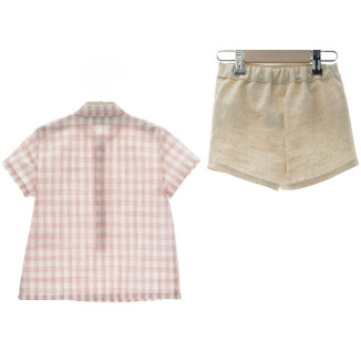 CONJUNTO BEBE 'Familia CASTILLO' rosa empolvado