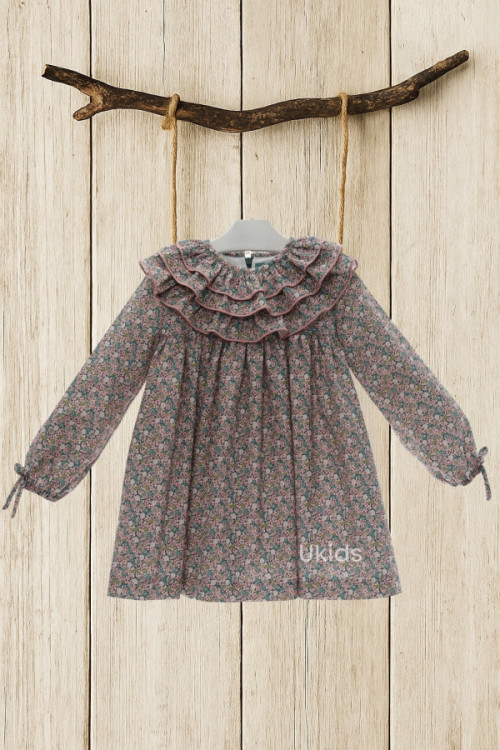 Vestido Infantil Art.5159 Familia Kelly Turquesa