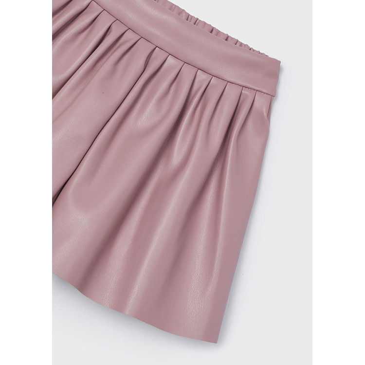 Falda pantalon polipiel rosado