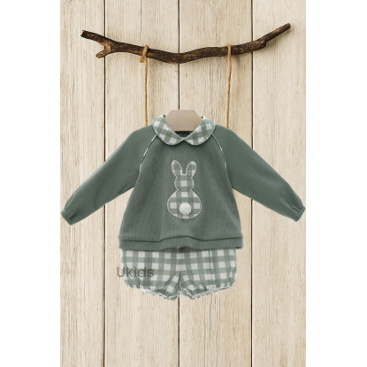 Conjunto Baby Art.1011 'Familia Lana' Verde Empolvado