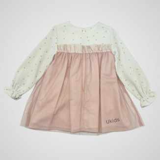 Vestido Bebé Con Braguita. Familia Luz Rosa