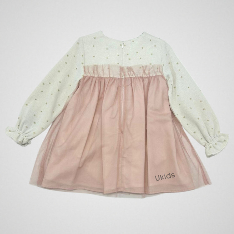 Vestido Bebé Con Braguita. Familia Luz Rosa