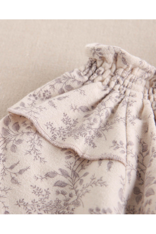 Ranita Con Estampado Floral Morado Y Lazo Malva