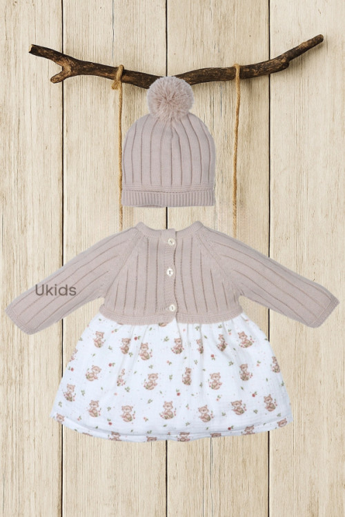 Vestido Con Gorrito Colección Fox Checks Arena