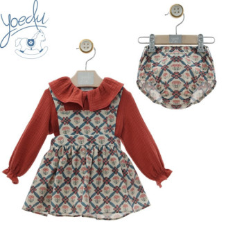 CONJUNTO FALDA BEBE 2 PIEZAS ART.2232 Familia COLOR pimenton