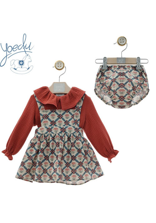 CONJUNTO FALDA BEBE 2 PIEZAS ART.2232 Familia COLOR pimenton