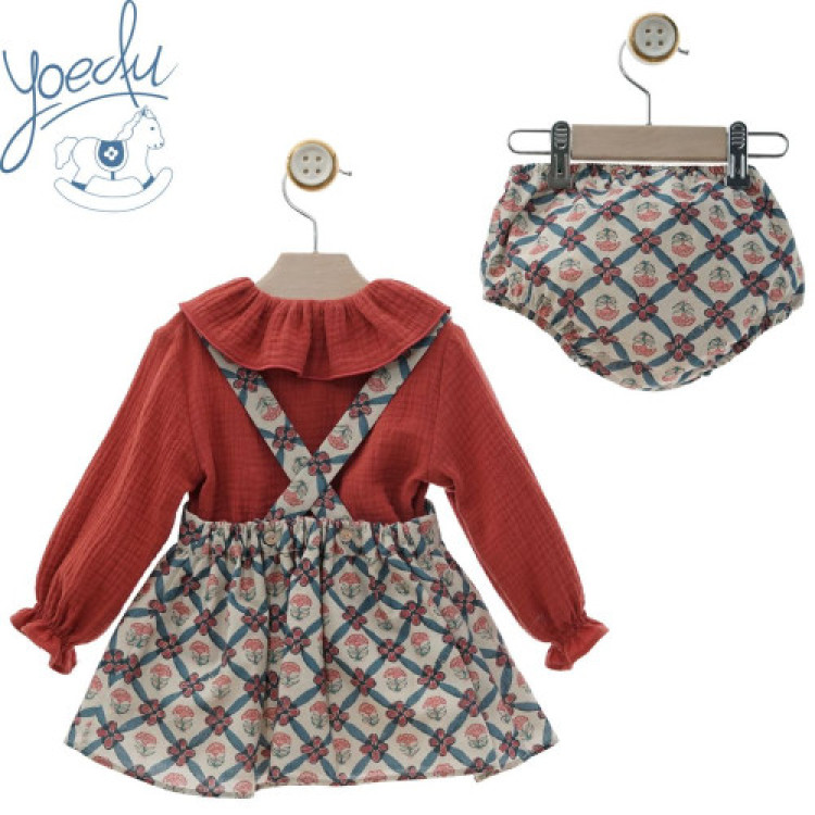 CONJUNTO FALDA BEBE 2 PIEZAS ART.2232 Familia COLOR pimenton