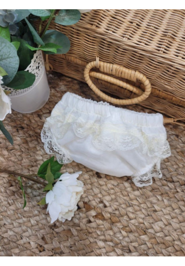 BRAGUITA ORGANZA PUNTILLA BAUTIZO-CEREMONIA beige x