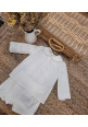 CONJUNTO BEBE CEREMONIA/BAUTIZO CAMISA FRA BLANCO ROTO beige-bco roto