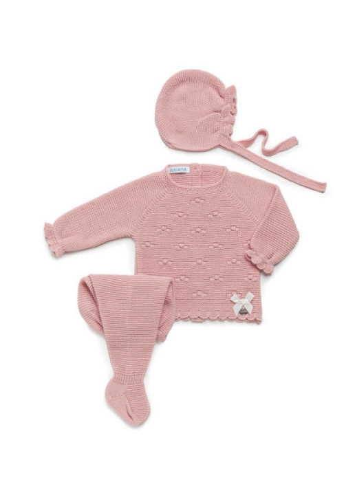 CONJUNTO 3.P LIN BODOQUES rosa empolvado