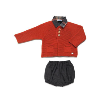 CONJUNTO CHAQUETA NIÑO CAMISA CUADROS caldera