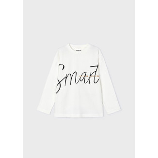 Camiseta m/l smart nata