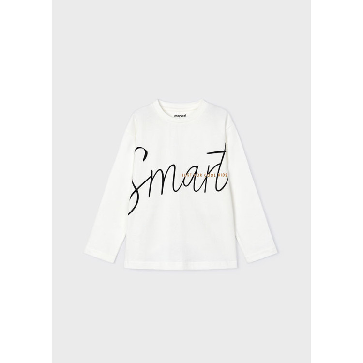 Camiseta m/l smart nata