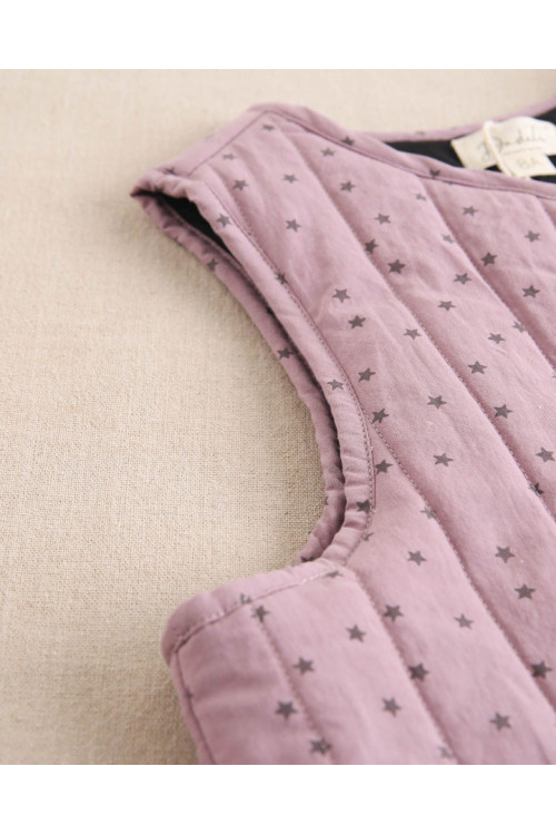 Chaleco Niña Estampado Morado