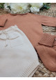 CONJUNTO JERSEY/CHAEQUETA BASICA CLAY CON CULETIN BOLISLLO CREAM crema