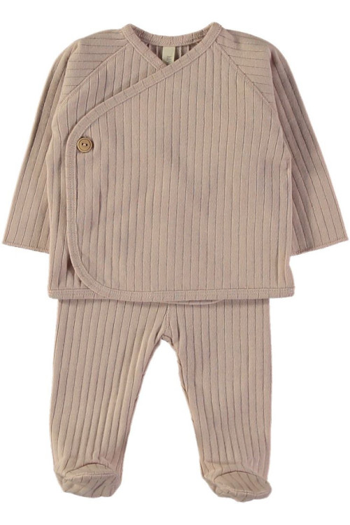 Conjunto primera puesta maxi rib nude