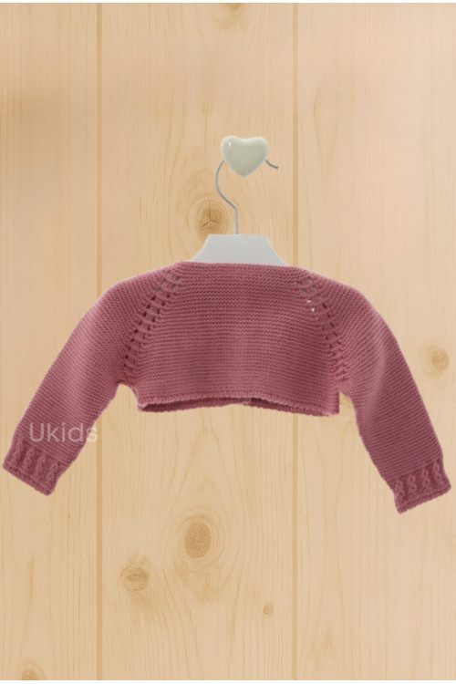 REBECA BEBE ART.8502 Corta volante trenzas caladas rosado