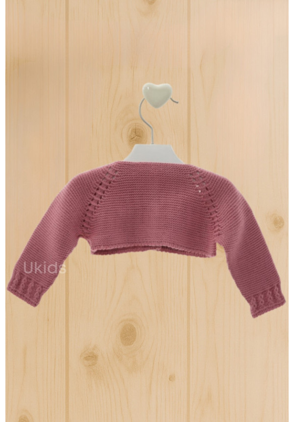 REBECA BEBE ART.8502 Corta volante trenzas caladas rosado