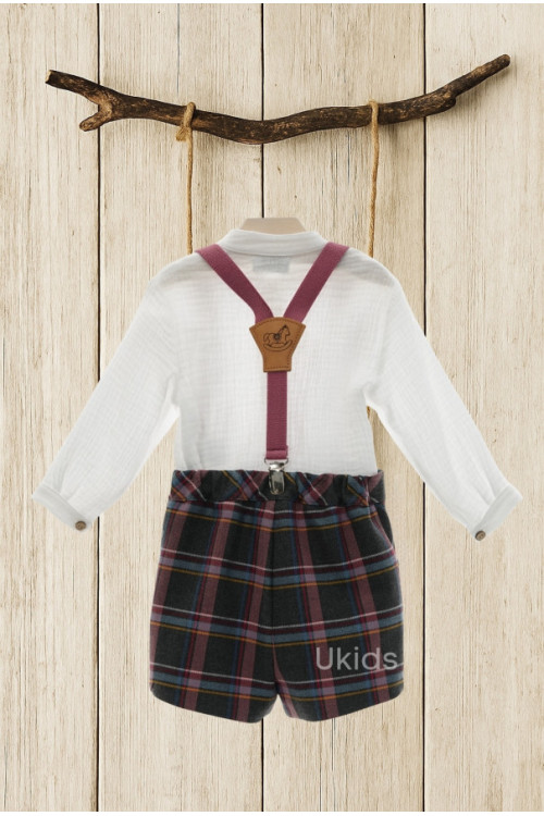 Conjunto Bebe Con Tirantes Art.18'Familia Cachemira' Buganvilla