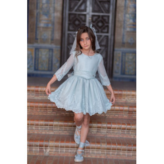 Vestido Noa Encaje Y Tul Verde