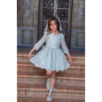 Vestido Noa Encaje Y Tul Verde