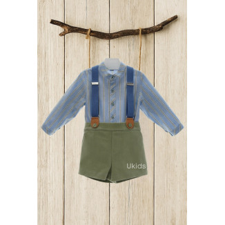 Conjunto Bebe Pantalon Corto Art.1852 Familia Lauren Buganvilla
