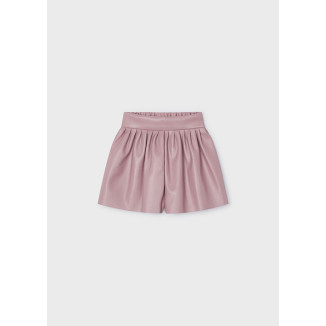 Falda pantalon polipiel rosado