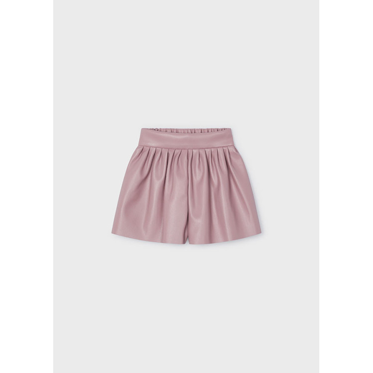 Falda pantalon polipiel rosado