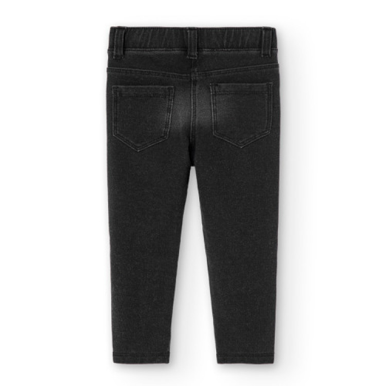 Pantalón felpa denim de bebé niña BCI BLACK black