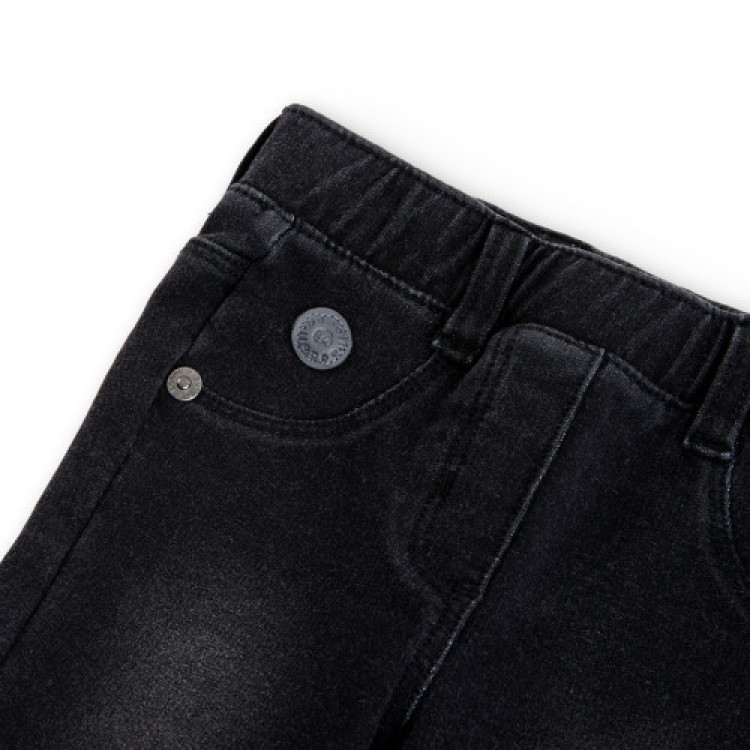 Pantalón felpa denim de bebé niña BCI BLACK black