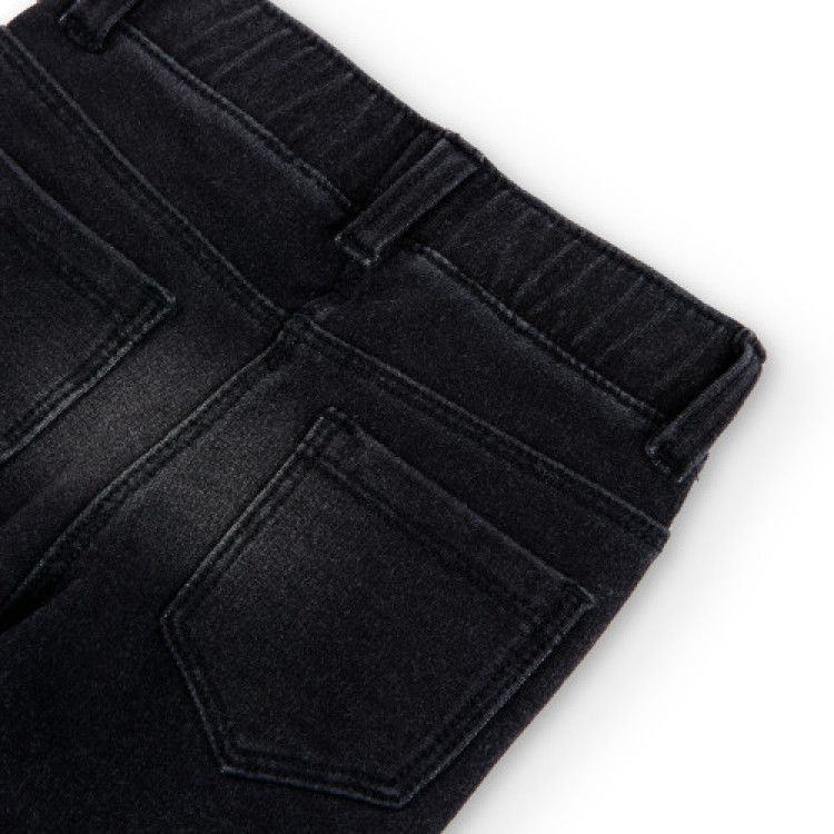 Pantalón felpa denim de bebé niña BCI BLACK black