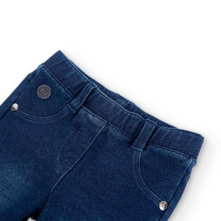 Pantalón felpa denim de bebé niña BCI BLUE blue