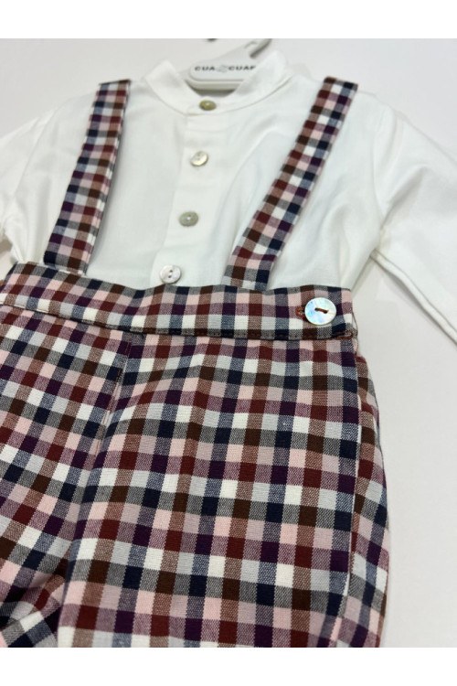 Conjunto Pantalón Tirante Camisa C. Mao  Grape Malva