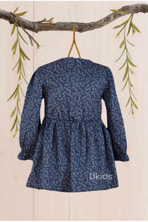 Vestido Infantil Azul Indigo N