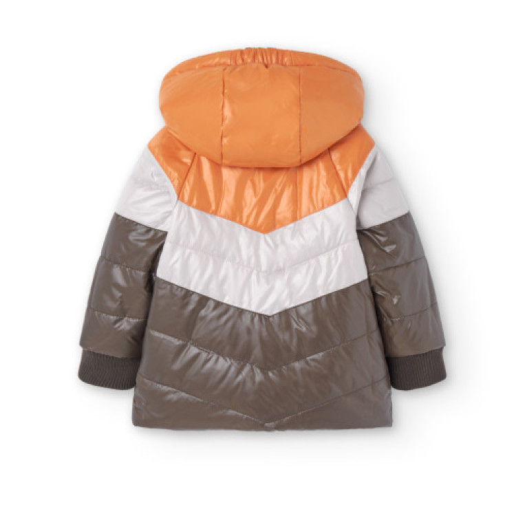 Parka reversible de bebé niño estampado coordenadas