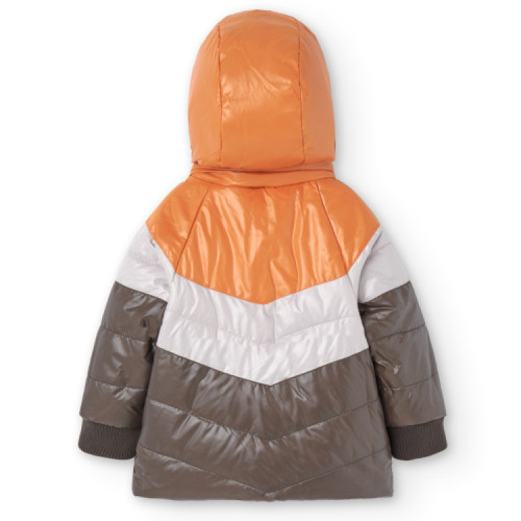 Parka reversible de bebé niño estampado coordenadas