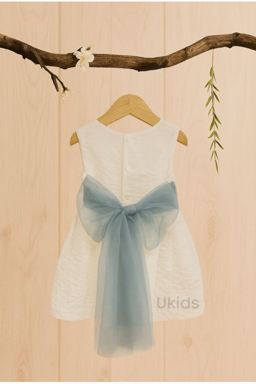 VESTIDO BÁMBULA DESMANGADO LAZO oceano