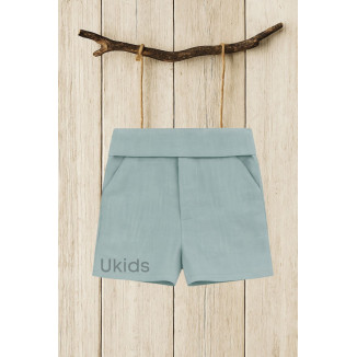 PANTALÓN CEREMONIA CON FAJÍN NIÑO color azul oceano