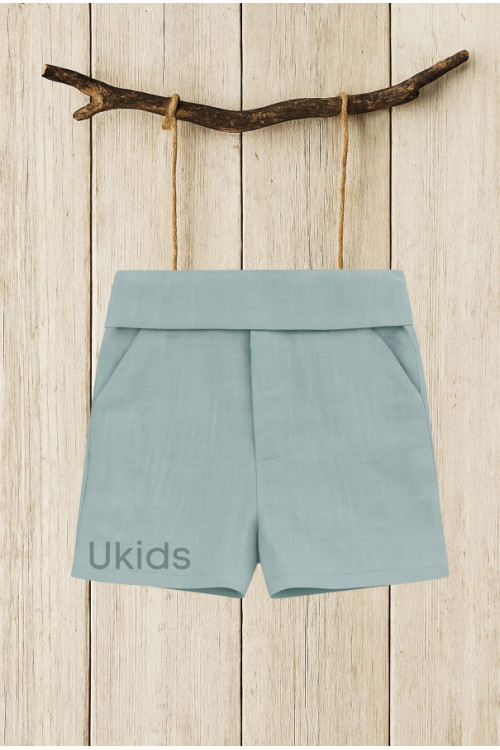 PANTALÓN CEREMONIA CON FAJÍN NIÑO color azul oceano